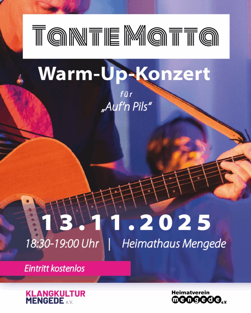 Tante Matta: Unser nächstes Konzert. Diesmal zu dritt, mit Ralf, Teddy und Dirk…