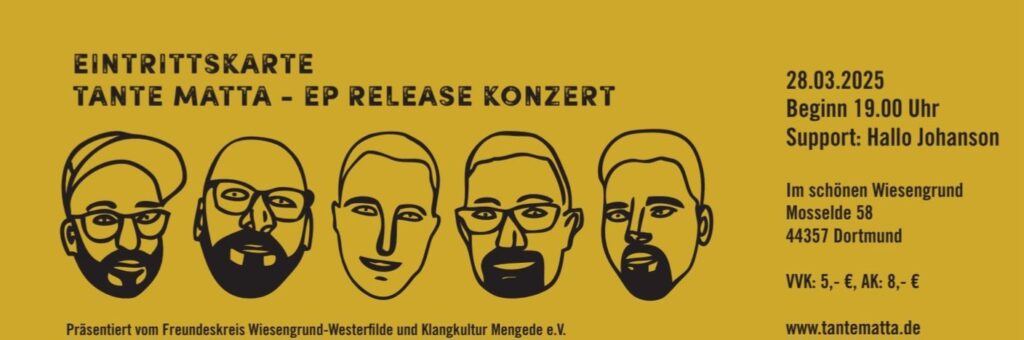 Tante Matta: Dieses Konzert ist ausverkauft!